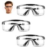 14�14�5. 3cm)3pack lunettes, protection anti - bu�e et uv, lunettes claires, lunettes pour enfants, batailles ...