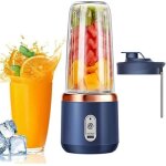 14 oz mixeur � smoothies portable, blender �lectrique multifonctionnel avec couvercle & 6 lames, rechargeable, ...