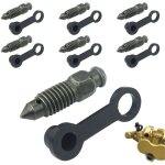 14 pcs vis purge d'�trier frein, alliage zinc vis creuses avec mamelon capuchon anti - poussi�re pour ...