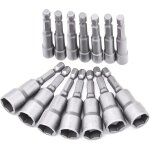 14 pi�ces douille visseuse 6 - 19mm - adaptateur embout, hexagonal pour tournevis � �crou de pour perceuse ...