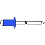 1433571 rivet aveugle (� x l) 4 mm x 6 mm acier acier 100 pc(s) - gesipa