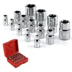 14pi�ces coffret de douille torx en forme etoile 1 / 4  3 / 8  1 / 2 , douilles femelles e - torx e4, ...