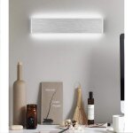 14w led applique murale interieur 40cm lampe murale blanc froid , design simple argent gris bross� pour ...