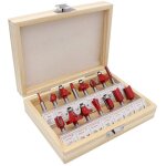 15 pcs 6. 35mm tige coffret de fraises  dfoncer en carbure de tungstne jeu fraise  rainurer fraise ...