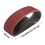 Bande abrasive 100 x 915mm?15 pi�ces), bandes abrasives mixte (3x grains 80 / 120 / 150 / 240 / 400) ...