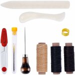 15 pièces kit de couture en cuir aiguilles à coudre à la main kit d'outils de ciré pour tapis en cuir ... 15 pièces kit de couture en cuir aiguilles à coudre à la main kit d'outils de ciré pour tapis en cuir ...