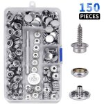 150 attaches pression marines pour toile avec vis m�talliques et 2 outils de pose pour b�ches de bateau ...