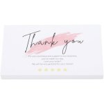 150 cartes de remerciement papier couch� pour famille et amis - carte de gratitude