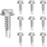 150 pcs vis autoforeuse inox, 4. 2 mm x 16 mm vis � t�le autoperceuse, vis autoperceuse � t�te hexagonale, ...