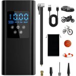 150psi gonfleur pneus voiture, 6000mah compresseur � air portatif avec 4 accessoires buccaux et lumi�re ...