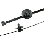 Hellermanntyton - 156 - 01698 serre - cble 150 mm 4. 60 mm noir avec pied ancre et jupe 1 pc(s) d391132 ...