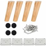 15cm, )lot de 4 pied de meuble bois pied de lit 15 cm pied table basse inclin pied meuble cuisine finition ...