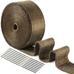 Jamais utilis]15mx50mm ruban isolant thermique en titanium magma + 10 attaches de cable en acier inoxydable ...