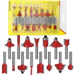 Memkey - 15pcs 6. 35mm tige fraises  dfoncer kit coffret fraise pour defonceuse en carbure de tungstne ...