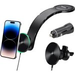 15w chargeur rapide sans fil pour voiture, telephone voiture magn�tique induction chargeur compatible ...