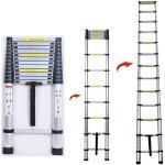 16. 5ft chelle tlescopique tlescopique en aluminium de 5 m - chelle coulissante extensible - escabeau ...
