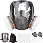 [jamais utilis�] 16 in 1 6800 masque respiratoire int�gral, casque de protection faciale pour peindre, ...