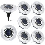 16 led lampe solaire ext�rieur - 8 pi�ces spot solaire jardin etanche lampadaire pour passerelle chemin ...