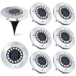 16 led lampe solaire ext�rieur - 8 pi�ces spot solaire jardin etanche lampadaire pour passerelle chemin ...