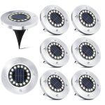 16 led lampe solaire extrieur - 8 pices spot solaire jardin etanche lampadaire pour passerelle chemin ...