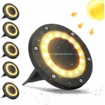 16 leds lampes solaires exterieures jardin lot de 6 lumire spots solaires encastrables ip65 etanche ...
