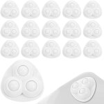 16 mini roulettes auto - adh�sives 360� � 3 billes nylon, pour poubelles / bo�tes, blanches