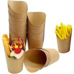 16 oz porte frites tasses, 40 pices coupes  frites en papier kraft gobelets jetables pour ftes  emporter, ...
