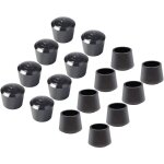 16 paquet embouts de protection de chaise, embout pied de chaise caoutchouc pied de chaise protection ...