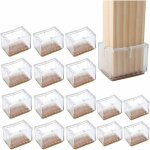 16 pcs protge jambes de table et de chaise, chapeau de chaise en silicone, mobilier de table en bois ...