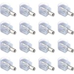 16 pi�ces chevilles de support d'�tag�re, support de plan en cristal avec ventouse pour vitres, de l ...
