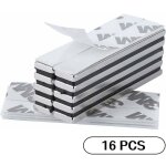 16 pi�ces rectangle aimants n�odyme 60 x 10 x 3 mm avec ruban adh�sif de marque 3m, aimants avec film ...