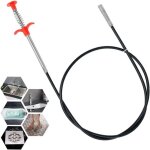 160 cm flexible grabber with claws for working in tight spaces, drain snake, for picking up hair, waste ...
