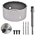 160mm scie  cloche bi - metal pour carrelage beton, scies cloches carotteuse trpan beton, avec adaptateur ...