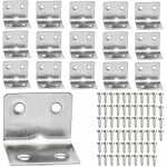 16pcs equerre de fixation en acier inox l, 38x30mm 90 degrés angle droit support equerre metal l shaped ... 16pcs equerre de fixation en acier inox l, 38x30mm 90 degrés angle droit support equerre metal l shaped ...