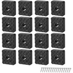 (16pcs)noir patins antid�rapants en caoutchouc de protection pied de chaise patins protection pied jambe ...