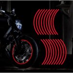 17  autocollant r�fl�chissant de bande de jante de roue pour roues de moto voiture de cyclisme v�lo v�lo ...