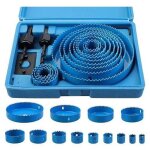 17 pcs kit scies cloches bi - m�tal en acier carbone 19 - 127mm scie cloche coffret pour bois, plaque ...