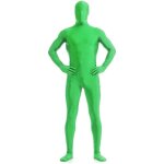 170 cm grand costume vert avec tête, costume furtif extensible pour fête costumée, costume d'écran vert, ... 170 cm grand costume vert avec tête, costume furtif extensible pour fête costumée, costume d'écran vert, ...