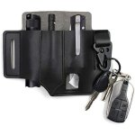 176x130mm organisateur de gaine en cuir gaine multifonction taille boucle de ceinture avec porte - cl�s ...