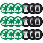 18 pi�ces poubelle autocollant signe d�calcomanie auto - adh�sif int�rieur ext�rieur �tanche �tiquette ...