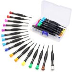 18 pi�ces tournevis torx mini magn�tique torx flathead phillips petits tournevis brucelles avec t2 t3 ...