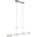 Trio - 18 watts led suspension plafonnier verre chrome r�glable en hauteur dimmable 327710406