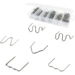 1800 pcs agrafes chaudes en acier au tungst�ne, 0. 8mm / 0. 6mm baguettes de soudage agrafe chaude clou ...