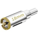 18mm scie cloche diamant�e avec m�che pilote, foret tr�pan diamant pour carrelage, porcelaine, verre, ...