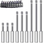 19 pièces 1 / 4' hexagonale magnétiques porte embout visseuse tournevis torx long rallonge embout visseuse ... 19 pièces 1 / 4' hexagonale magnétiques porte embout visseuse tournevis torx long rallonge embout visseuse ...