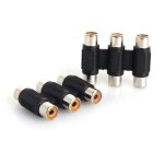1pcs / set triple 3 rca av audio vidéo femelle vers femelle f / f jack connecteur coupleur adaptateur ... 1pcs / set triple 3 rca av audio vidéo femelle vers femelle f / f jack connecteur coupleur adaptateur ...