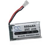 1x batterie remplacement pour hubsan h107c - a24 pour drone (650mah, 3, 7v, li - polym�re) - vhbw