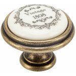 1x bouton de meuble 35mm finition porcelaine bronze vintage �poque rustique maison tiroir