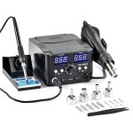 2 en 1 station de soudage 8582d avec pistolet  air chaud 750w fer  souder 75w 200 - 480? affichage ...