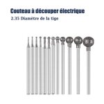 2. 35 poigne lectrique jade sculpture outil meri tte de meulage sphrique 12 pices ensemble